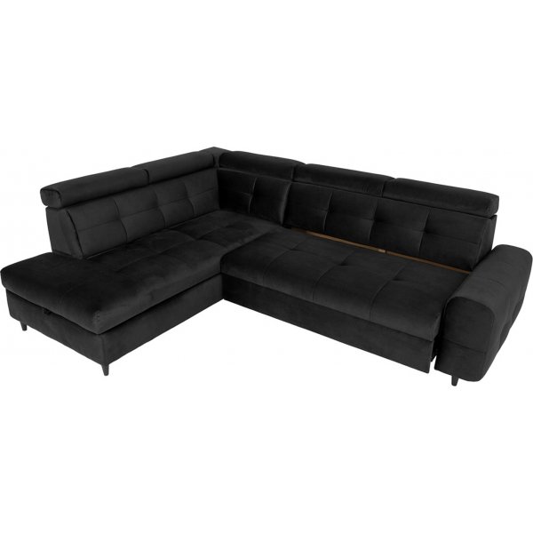 Matras Ecksofa mit offenem Ende links - Schwarz Matras Ecksofa mit offenem Ende links - Schwarz