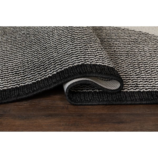 Venus Moderner flachgewebter Teppich Schwarz/Weiß Venus Moderner flachgewebter Teppich Schwarz/Weiß