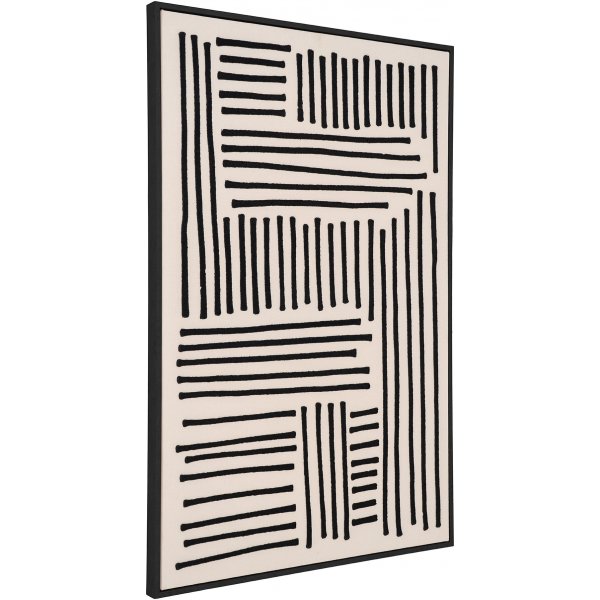 Lipari-Leinwandgemlde A 100 x 140 cm - Schwarz/Beige