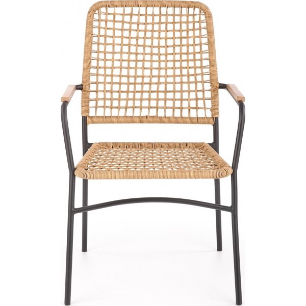 Cadeira Esszimmerstuhl 457 - Rattan/Schwarz