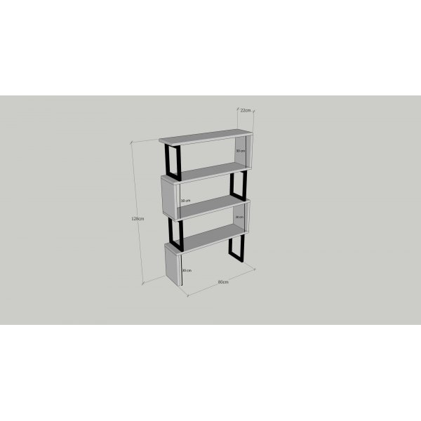 Ceylon-Bcherregal - Nussbaum