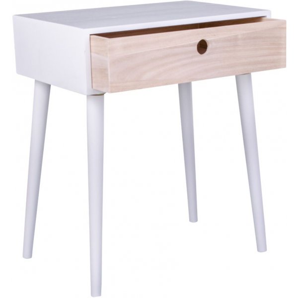 Parma Nachttisch - Wei/Natur