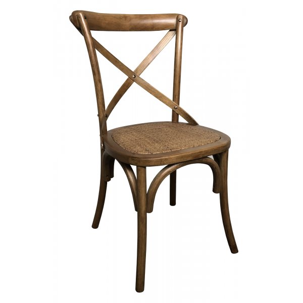Gaston Stuhl - Antik Ulme/Rattan