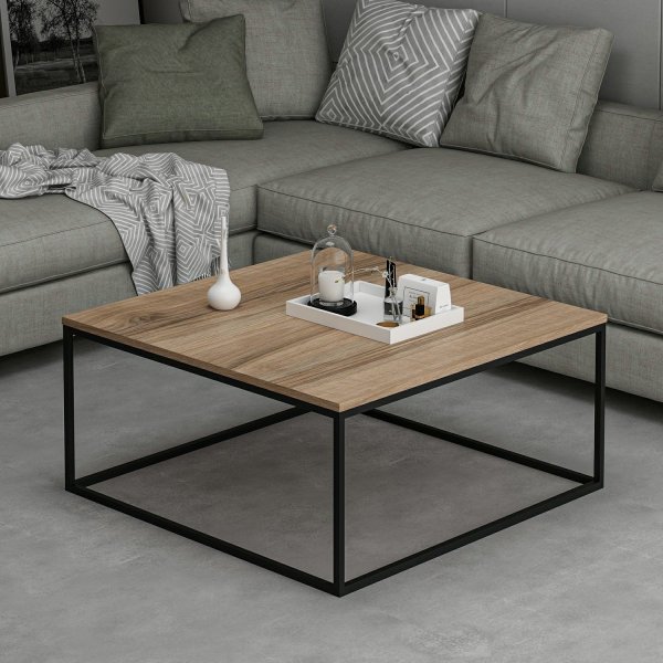 Loni Couchtisch 90 x 90 cm - Dunkelbraun