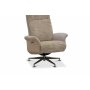 Relaxsessel mit Fuhocker aus echtem Schaffell beige/whitewash - Ulla