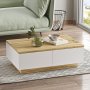 Luvio Couchtisch 17, 90x60 cm - Eiche/Wei