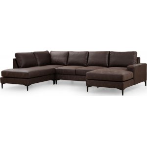 Braga U-Sofa links - Braun