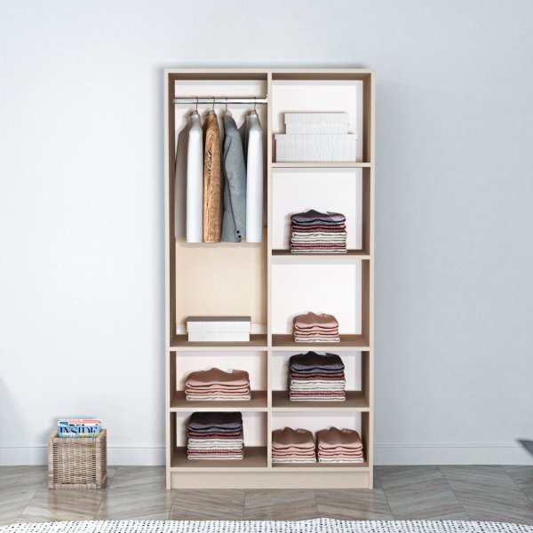 Newra Kleiderschrank - Kiefer/Beige Newra Kleiderschrank - Kiefer/Beige