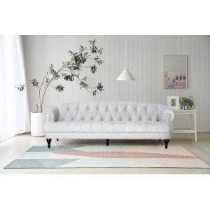 Oxford Deluxe 3-Sitzer-Sofa aus beigem Samt