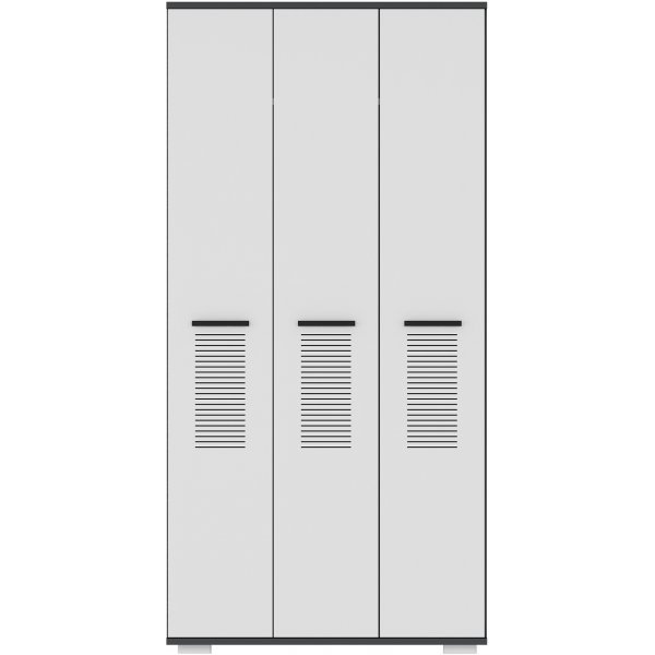 Asimo Kleiderschrank 90 x 45 x 183 cm - Anthrazit/Weiß Asimo Kleiderschrank 90 x 45 x 183 cm - Anthrazit/Weiß