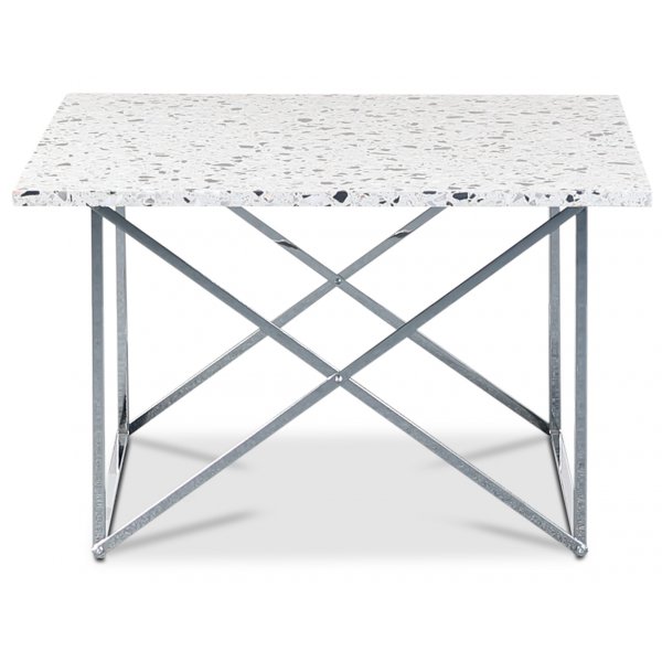 Terrazzo Couchtisch 75x75cm - Cosmos Terrazzo & Kreuz Chromfu