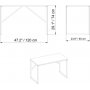 Landi Schreibtisch 120x60 cm - Wei/Eiche