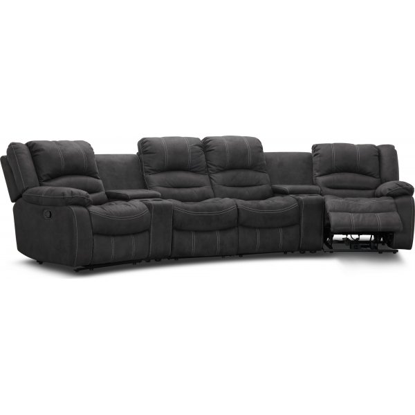 Kensington Manual 4-Sitzer-Sofa - Grau