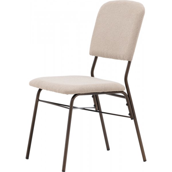 Esszimmerstuhl aus Seide - Beige