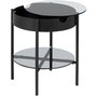 Tipton Beistelltisch 45 cm - Glas/Schwarz