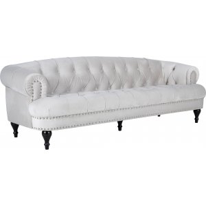 Sofa 3-Sitzer Chesterfield beige Samt Sofa 3-Sitzer Chesterfield beige Samt