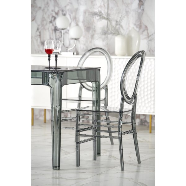 Gomez Esstisch 120 x 80 cm - Rauchglas Gomez Esstisch 120 x 80 cm - Rauchglas