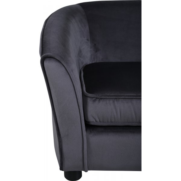 Moon Kindersofa - Grauer Samt