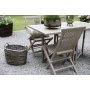 Essgruppe Salt graues Teakholz: Knock Tisch mit 4 Salt Sthlen aus grauem Teakholz
