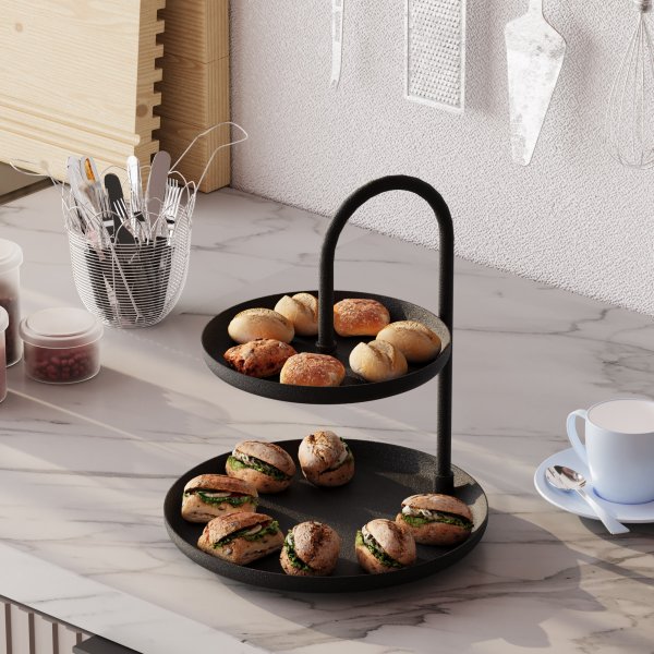 Kormen Dekoteller - Schwarz