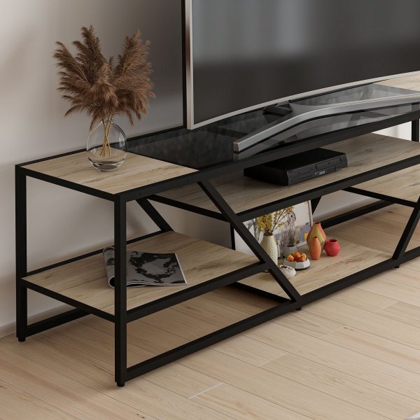 Lora TV-Stnder - Schwarz