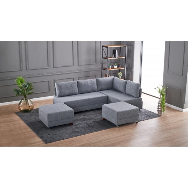 Ecksofa Fly - Grau