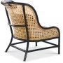 Anton Sessel aus Rattan - Schwarzes PU / Natur