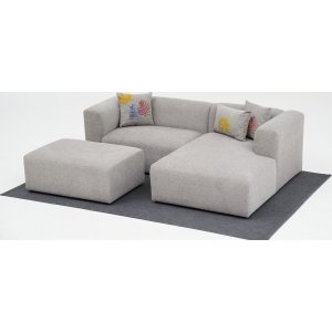 Linden Mini-Diwansofa rechts - Hellgrau