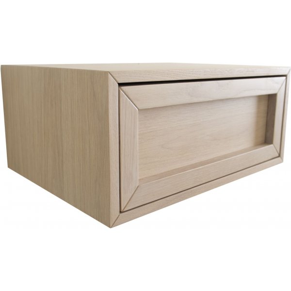 Isak Wand-Nachttisch - wei pigmentiertes Eichenfurnier