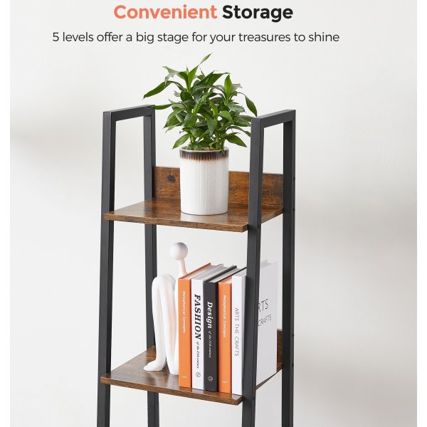 Sandro Stufenregal 170 cm - Braun/Schwarz