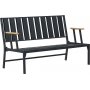 Lotus 2-Sitzer Outdoor-Sofa - Schwarz/Beige