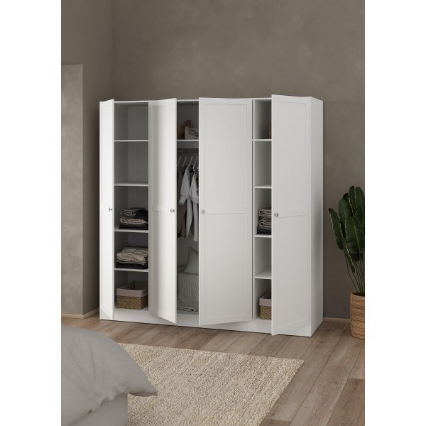 Billund Kleiderschrank mit 4 T�ren - Wei�
