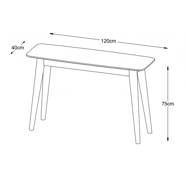 Bito Konsolentisch aus ge�lter Eiche 120 cm