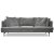 Smilla 3-Sitzer-Sofa aus grauem Stoff