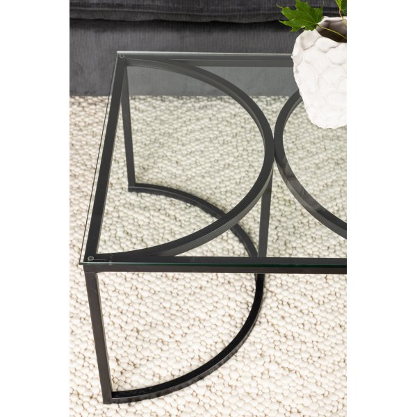 Skanr Couchtisch 140 x 70 cm - Schwarz