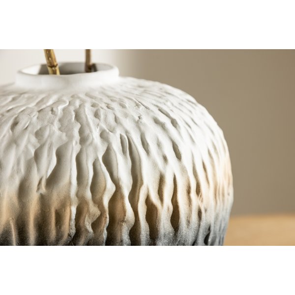 Scheibenvase 29 x 34 cm - Beige/Grau/Weiß Scheibenvase 29 x 34 cm - Beige/Grau/Weiß