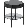 Tipton Beistelltisch 45 cm - Glas/Schwarz