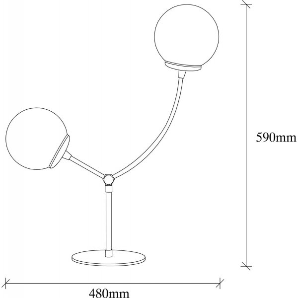 Chromozom Tischlampe - Schwarz