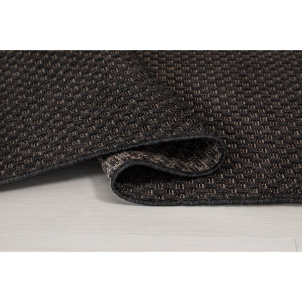 Flachgewebter Teppich Pampero Dunkelgrau