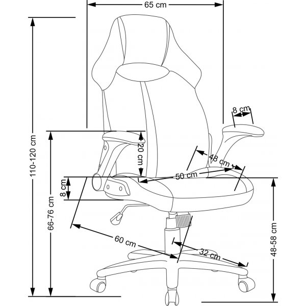 Bloom Bürostuhl - Schwarz/Grau Bloom Bürostuhl - Schwarz/Grau
