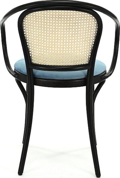 Stuhl Nr. 30 mit Rattan-Rückenlehne - Optionale Farbe des Gestells und der Polsterung Stuhl Nr. 30 mit Rattan-Rückenlehne - Optionale Farbe des Gestells und der Polsterung