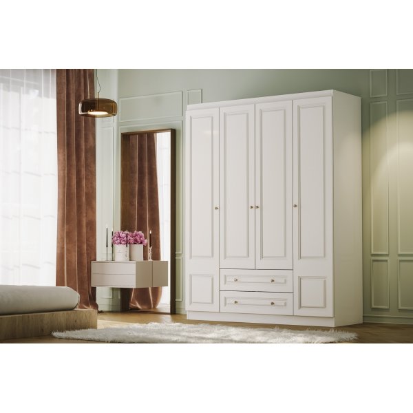 Inci Kleiderschrank 140 x 50 x 182 cm - Wei