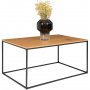 Weier Couchtisch 60 x 90 cm - Schwarz/Eiche-Nachbildung