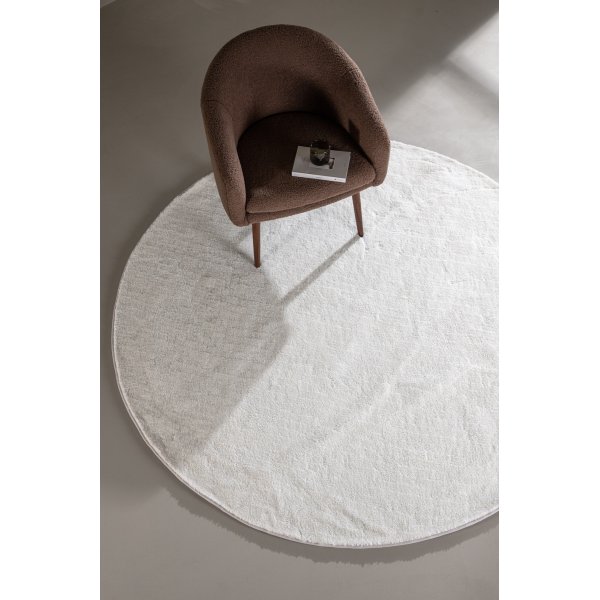 Lawson Teppich - Weie Viskose-Optik