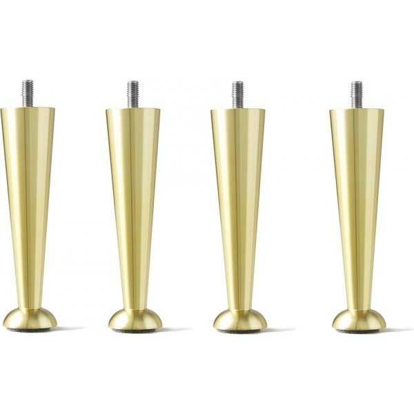 Champagner Bettbeine aus Messing - 4-er Pack