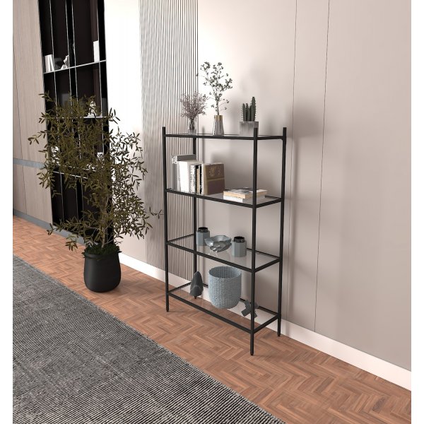 Marta B�cherregal - Schwarz/Glas