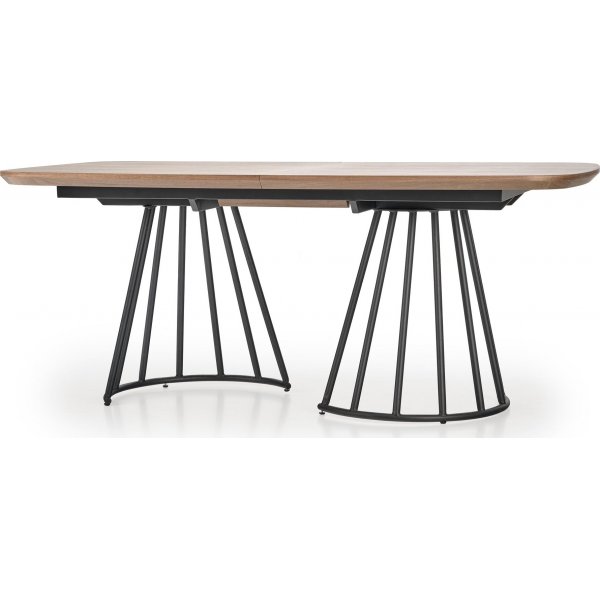 Everton Esstisch 180-200 x 100 cm - Walnuss/Schwarz