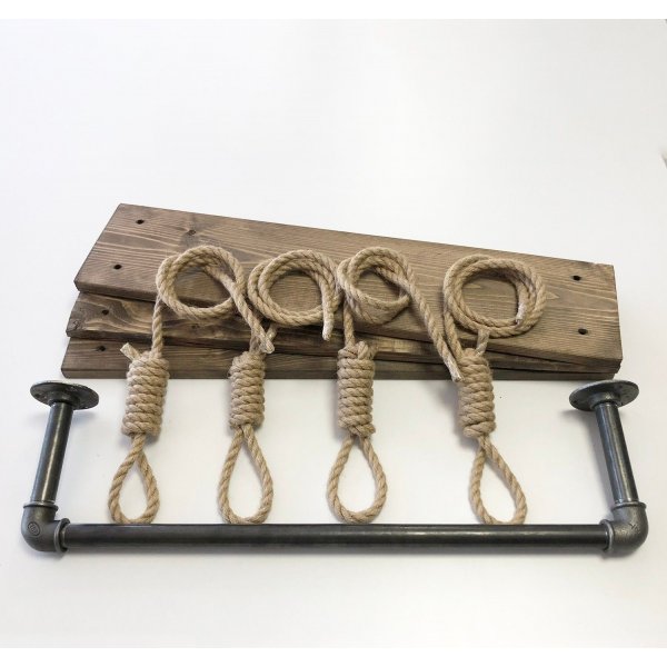 Gartano Wandregal - Nussbaum/schwarz