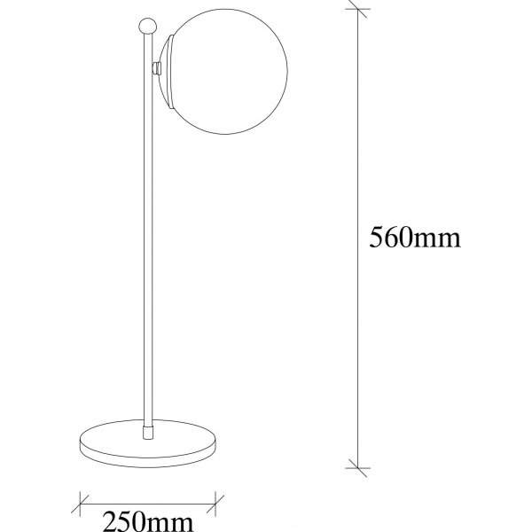 Fas Tischlampe opal - Schwarz
