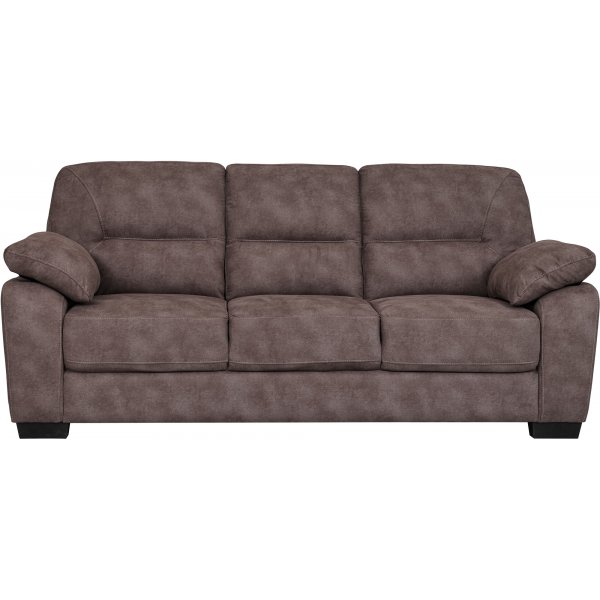 3-Sitzer-Sofa aus brauner Mikrofaser - Albert